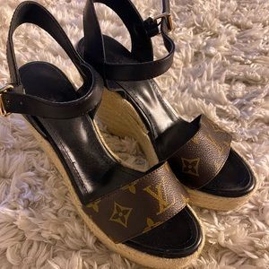 louis vuitton wedge sandals